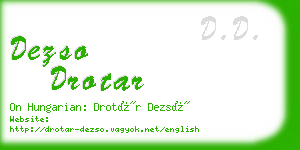 dezso drotar business card